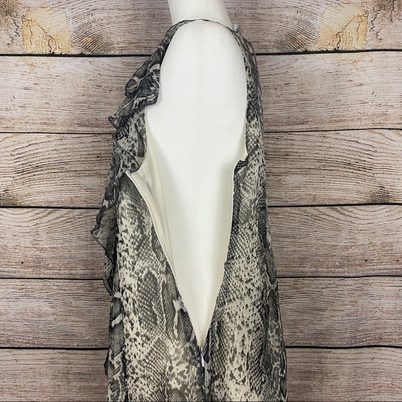 Rancho Estancia Snakeskin Print Ruffled Mini Dress - Picture 6 of 8